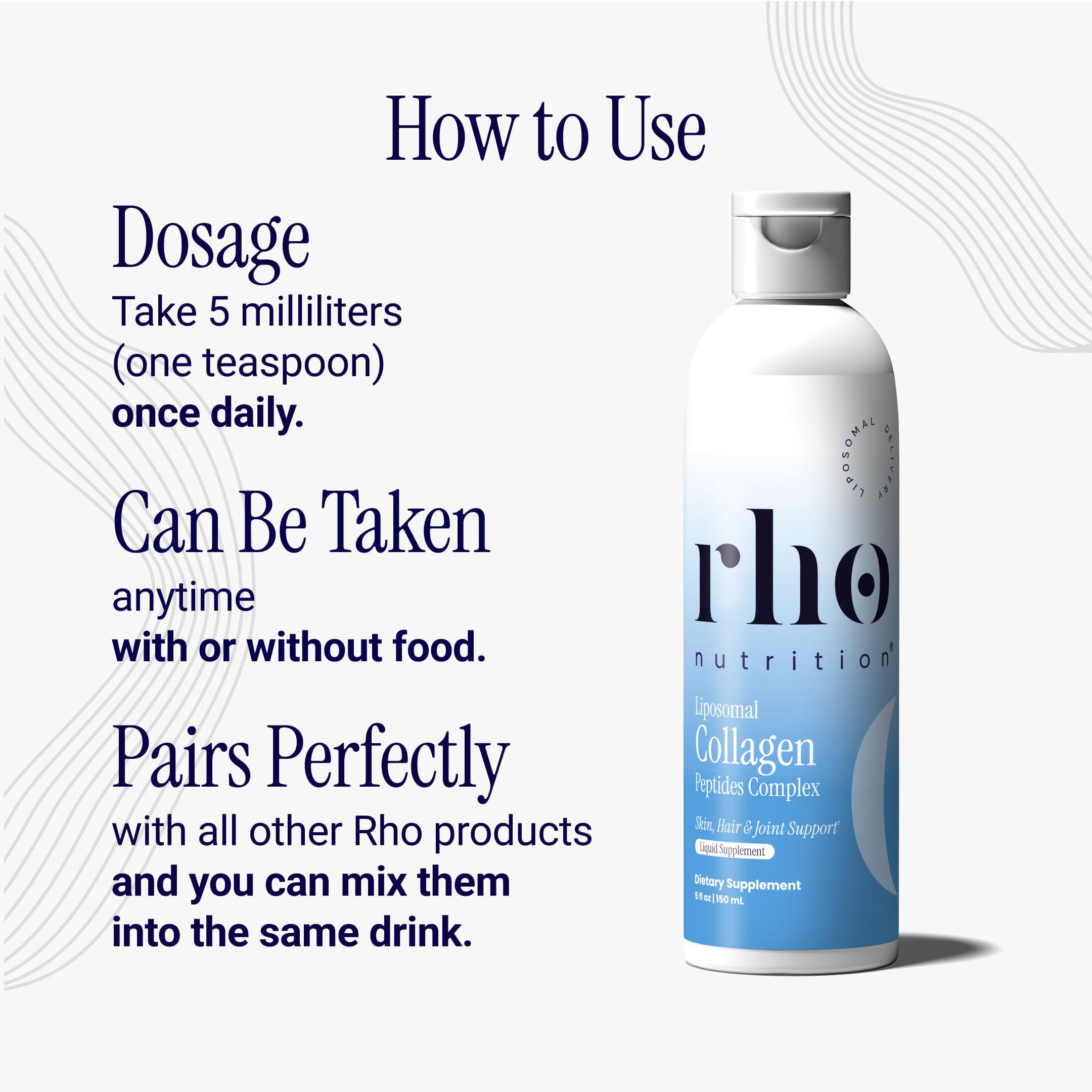 Rho Nutrition Liposomal Collagen Peptides 142g nutritional information