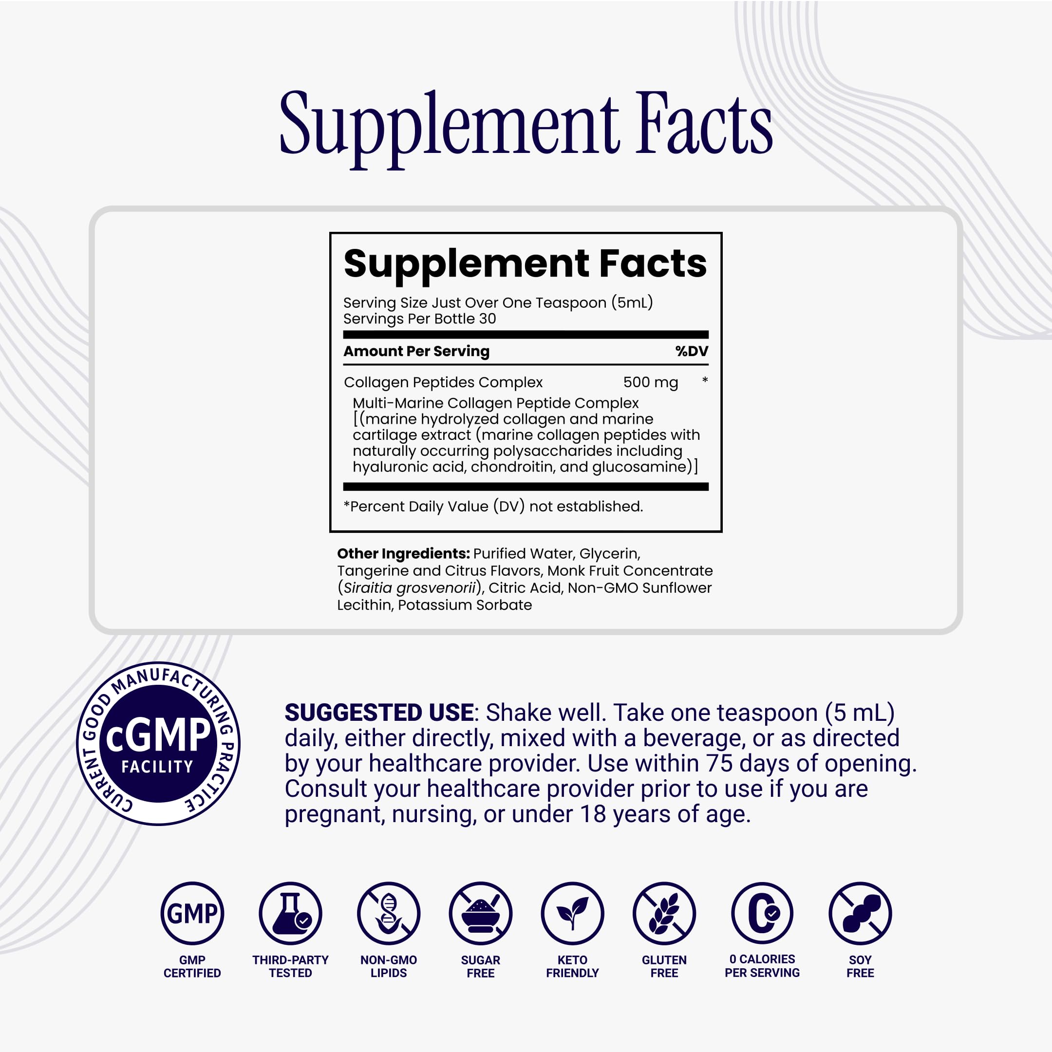 Rho Nutrition Liposomal Collagen Peptides 142g serving suggestion