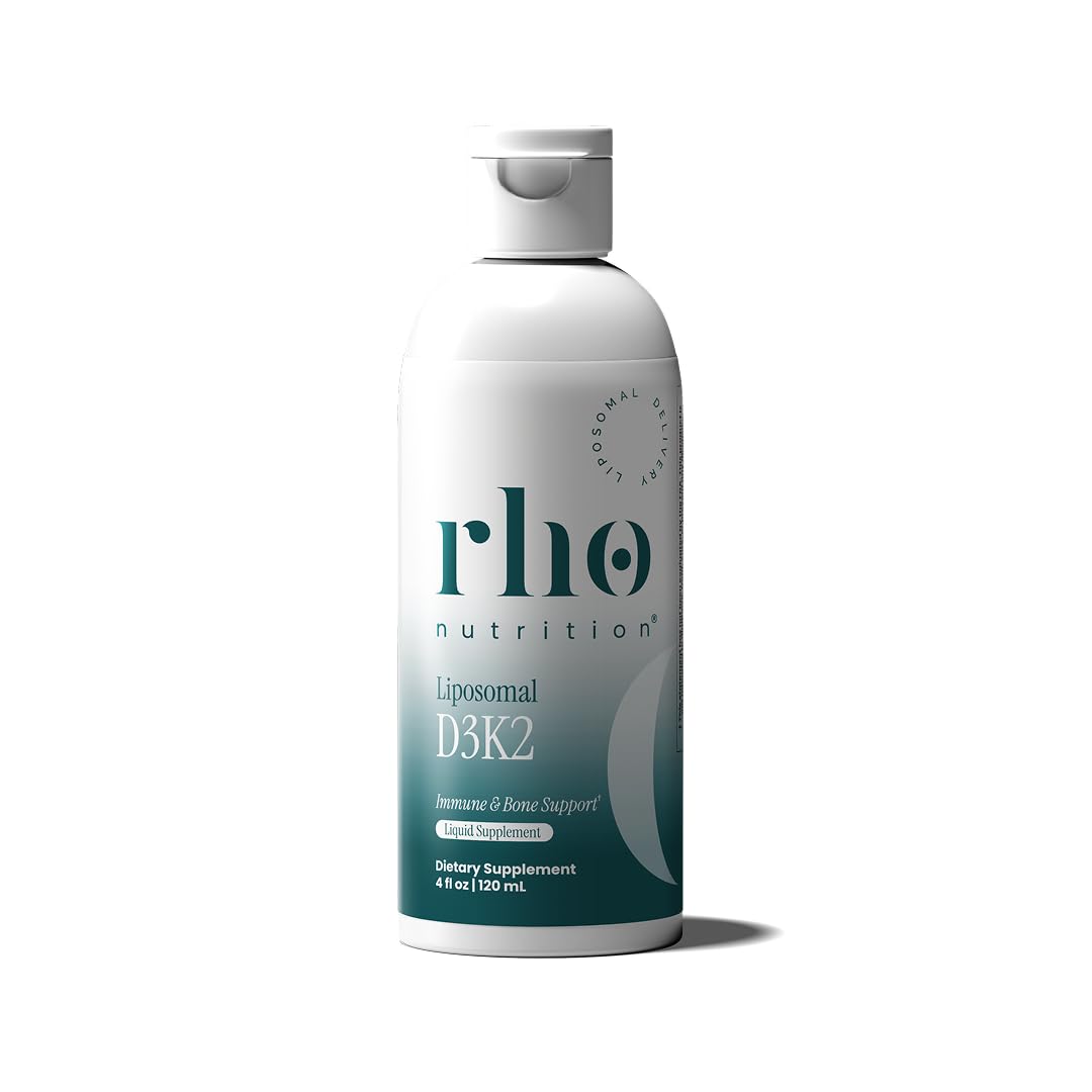 Rho Nutrition Liposomal D3K2 liquid supplement bottle front view