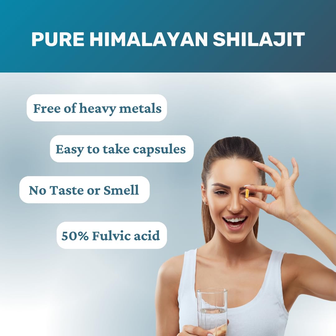 Rhoziva Shilajit Capsules 250mg side view