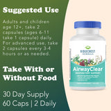 RidgeCrest Herbals AirwayClear Herbal Supplement ingredients list