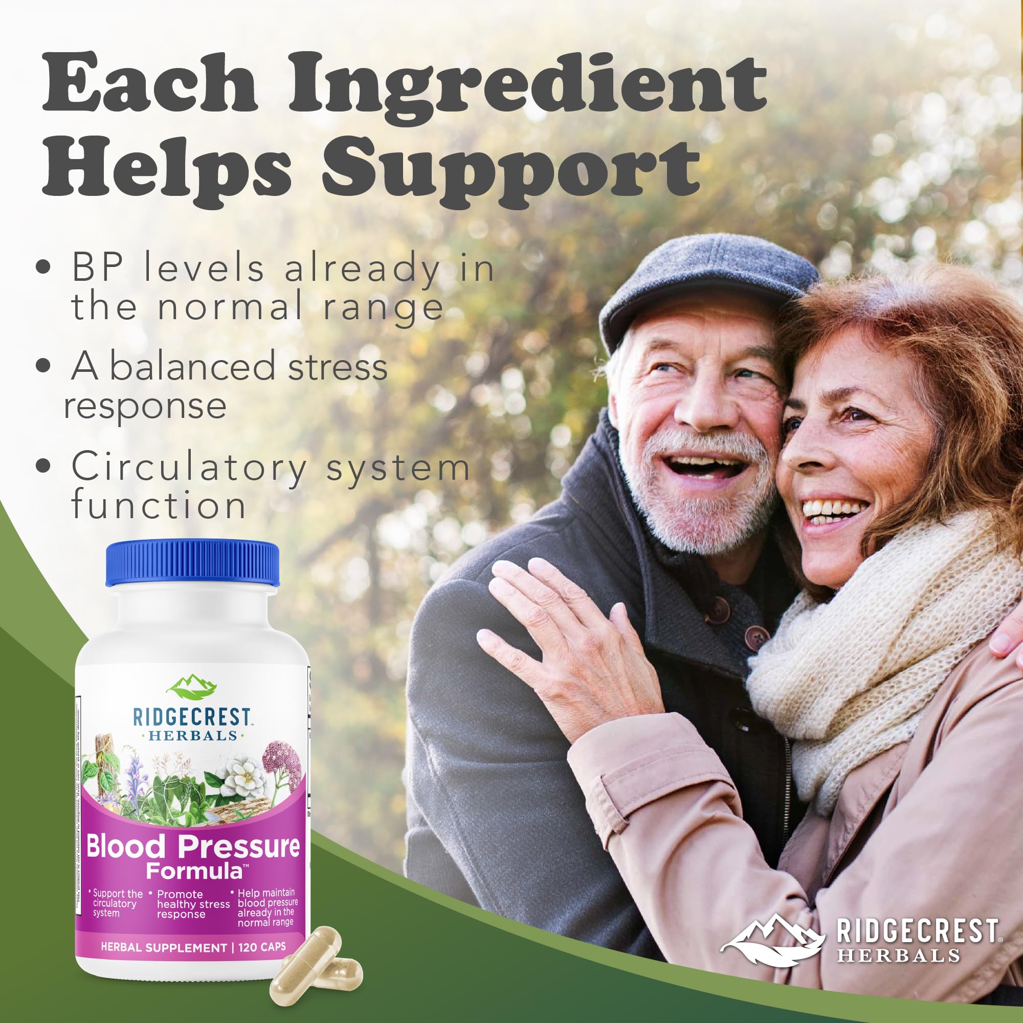 RidgeCrest Herbals Blood Pressure Formula 77g side view