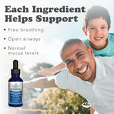 RidgeCrest Herbals Clear Lungs Liquid 60g bottle side view