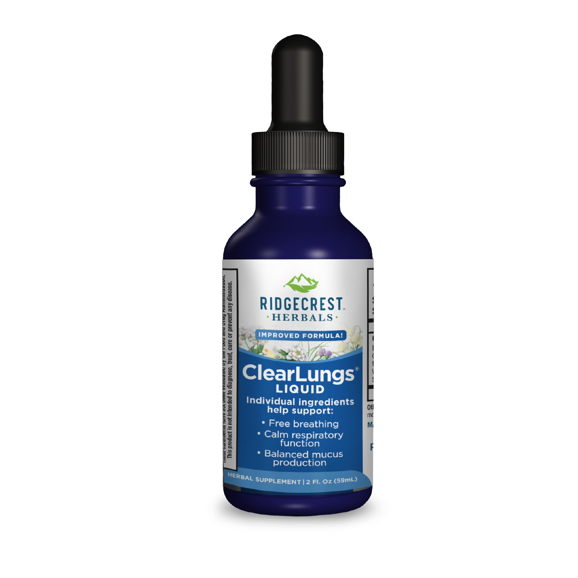 RidgeCrest Herbals Clear Lungs Liquid 60g front view