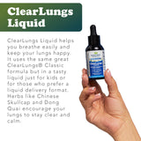 RidgeCrest Herbals Clear Lungs Liquid 60g ingredients list