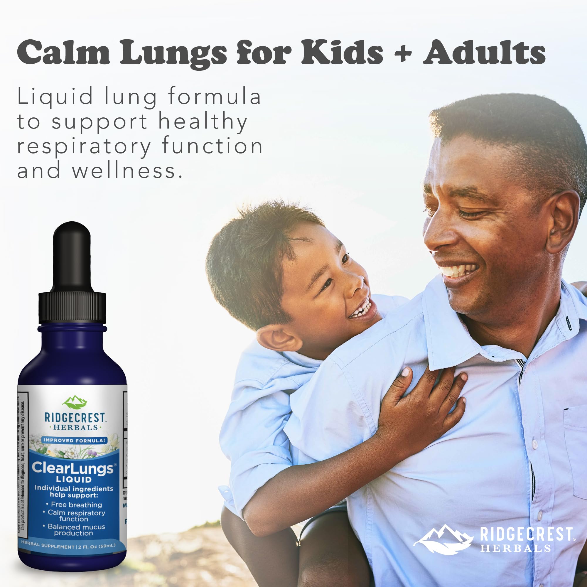 RidgeCrest Herbals Clear Lungs Liquid 60g lifestyle scene