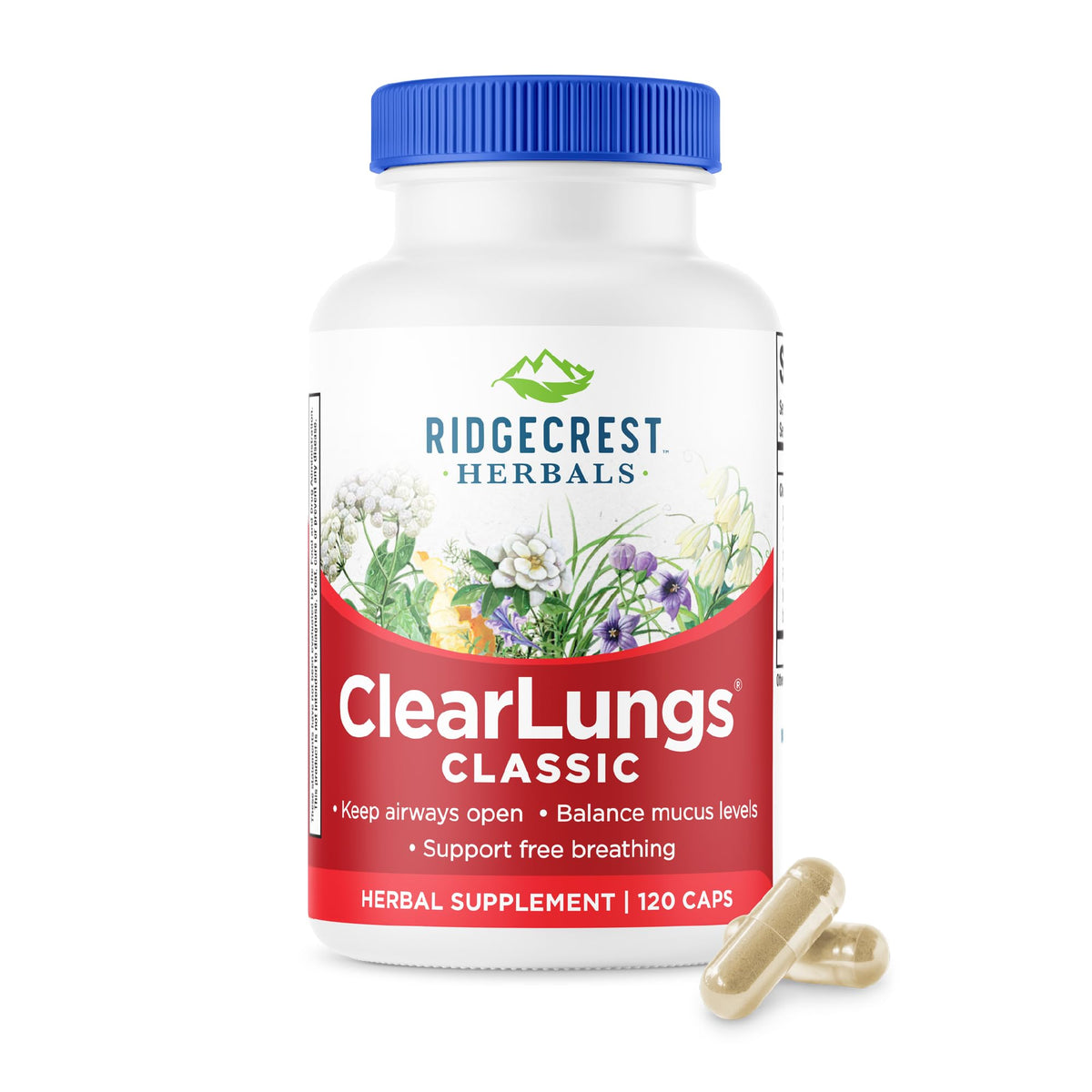 RidgeCrest Herbals ClearLungs Classic 100g front view