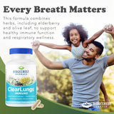 RidgeCrest Herbals ClearLungs daily wellness supplement lifestyle scene
