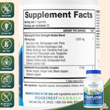 RidgeCrest Herbals ClearLungs Extra Strength 750mg capsules bottle with label