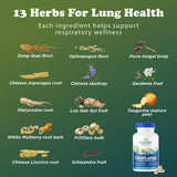 RidgeCrest Herbals ClearLungs Extra Strength herbal supplement on wooden table