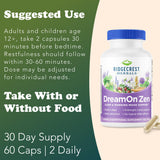 RidgeCrest Herbals DreamOn Zen Sleep Supplement capsule close-up