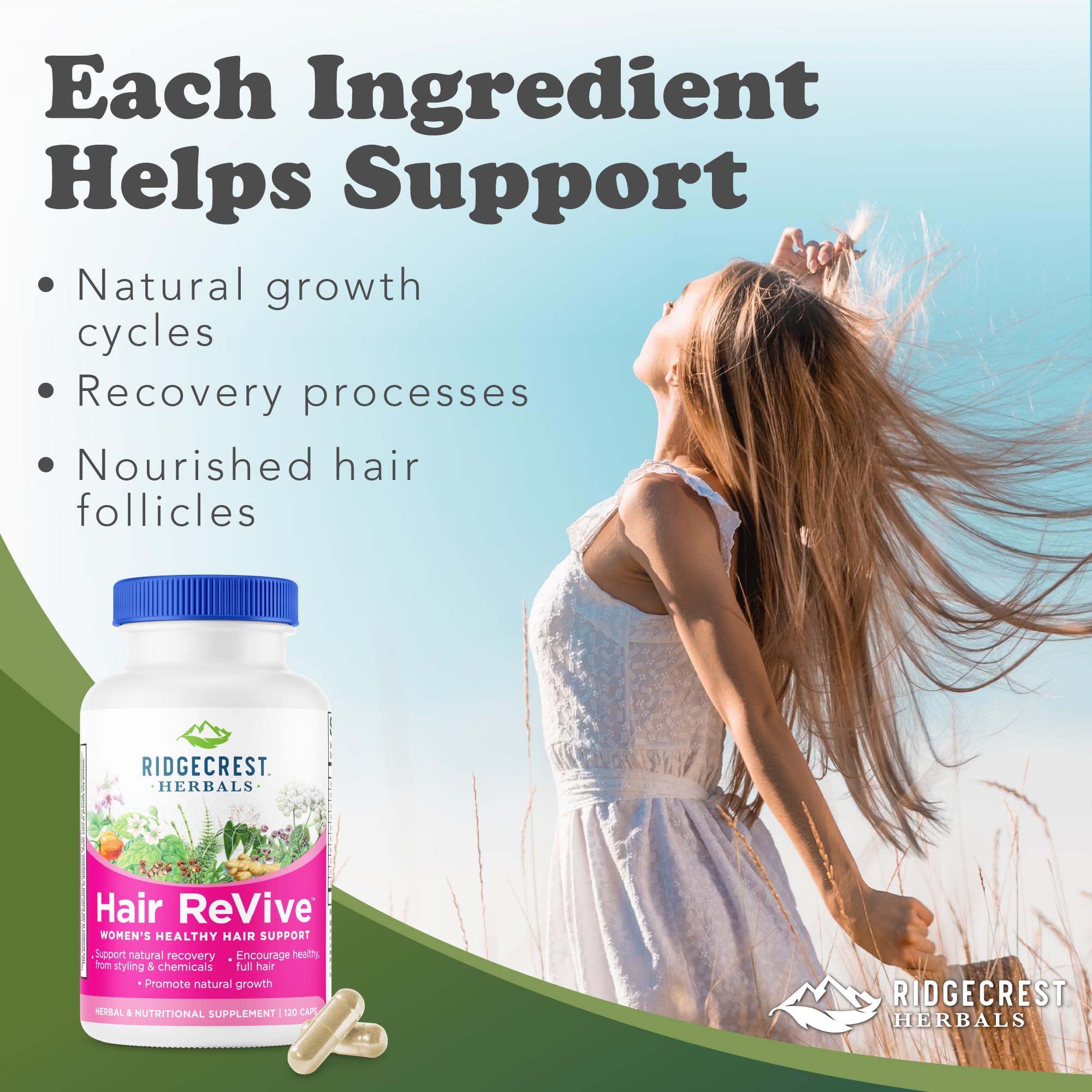 RidgeCrest Herbals Hair ReVive 130g side view