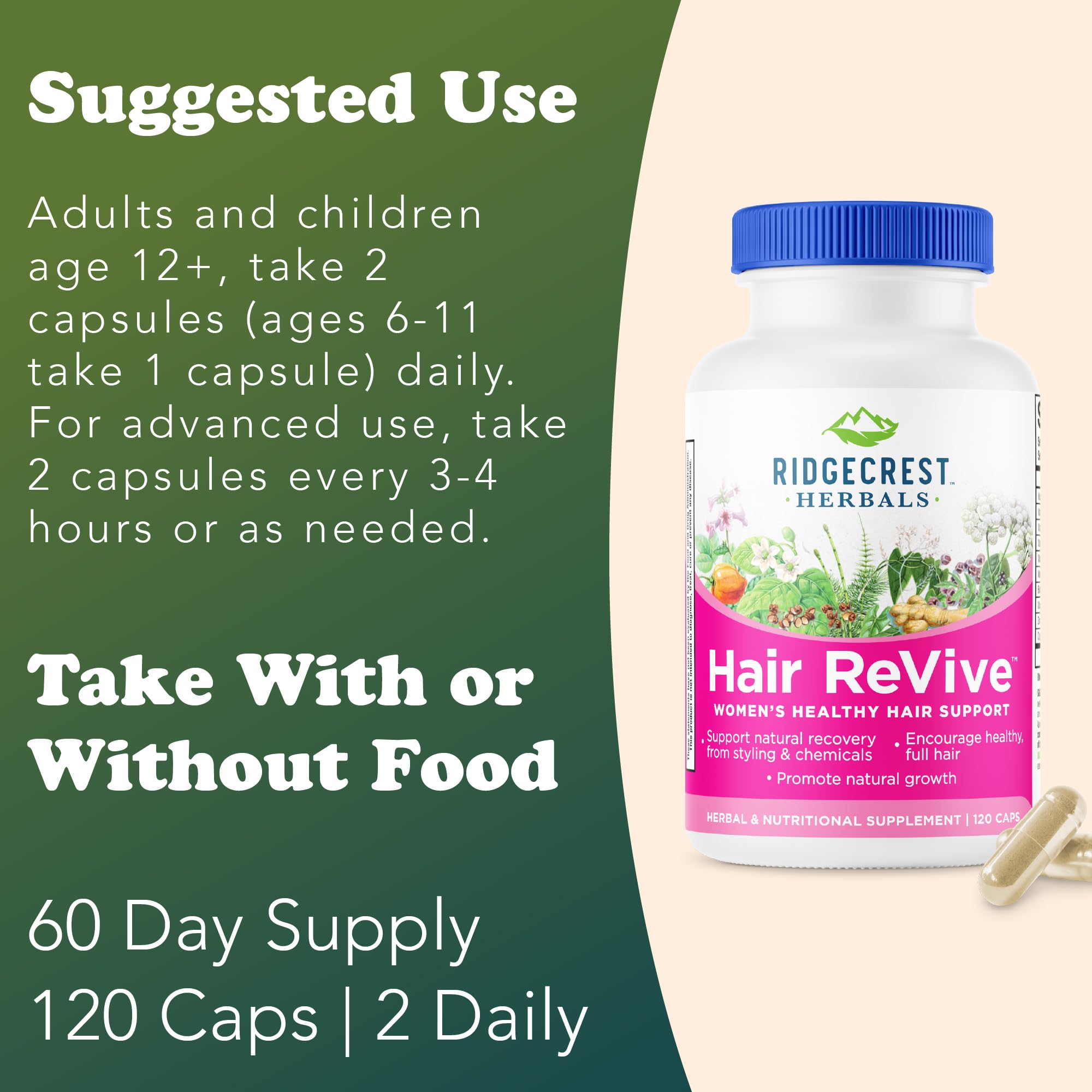 RidgeCrest Herbals Hair ReVive 130g with ingredients list