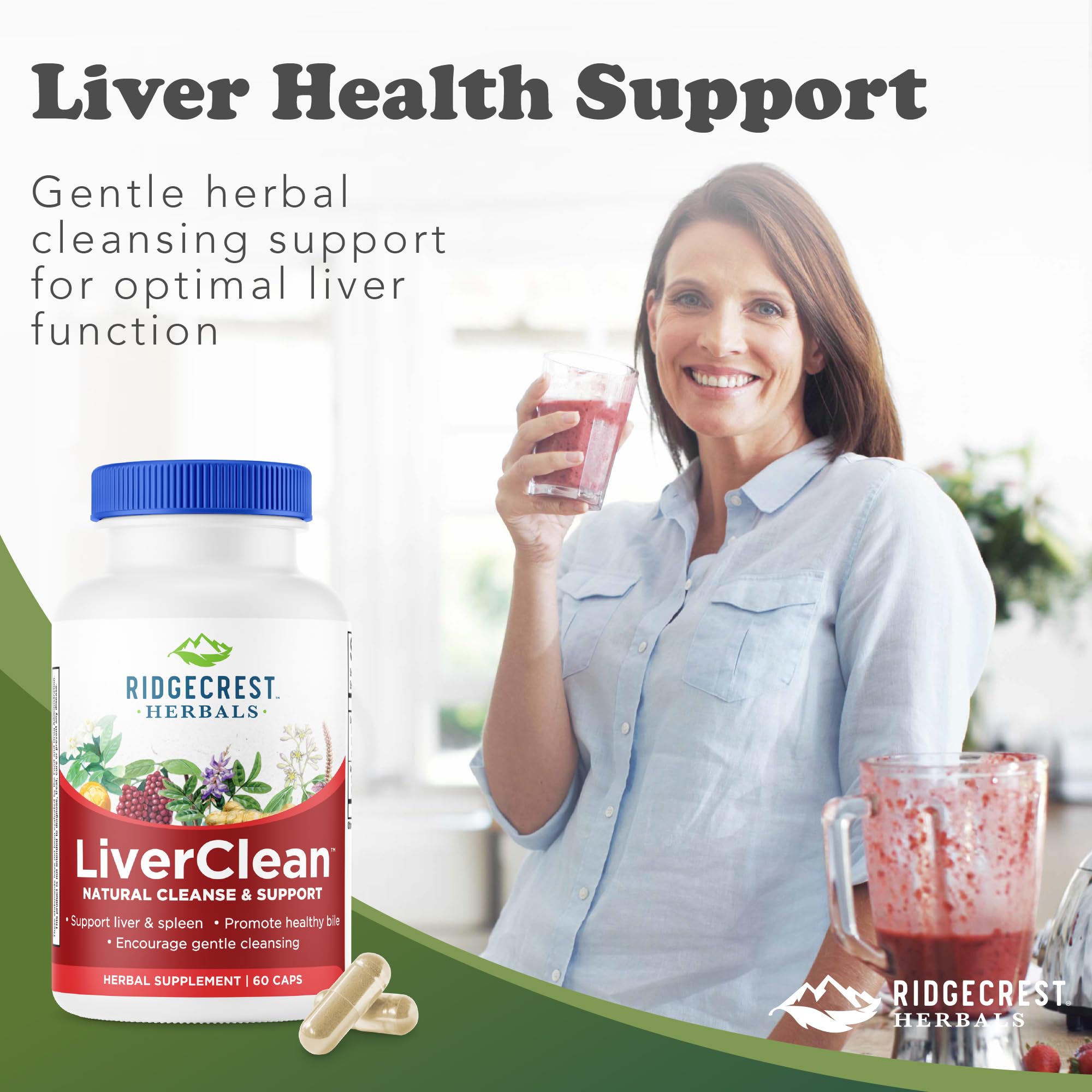 RidgeCrest Herbals LiverClean 10g supplement with herbal ingredients