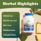 RidgeCrest Herbals SinusClear natural supplement ingredients list