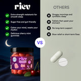 riev Extra Sleep Gummies dark red gummy close-up