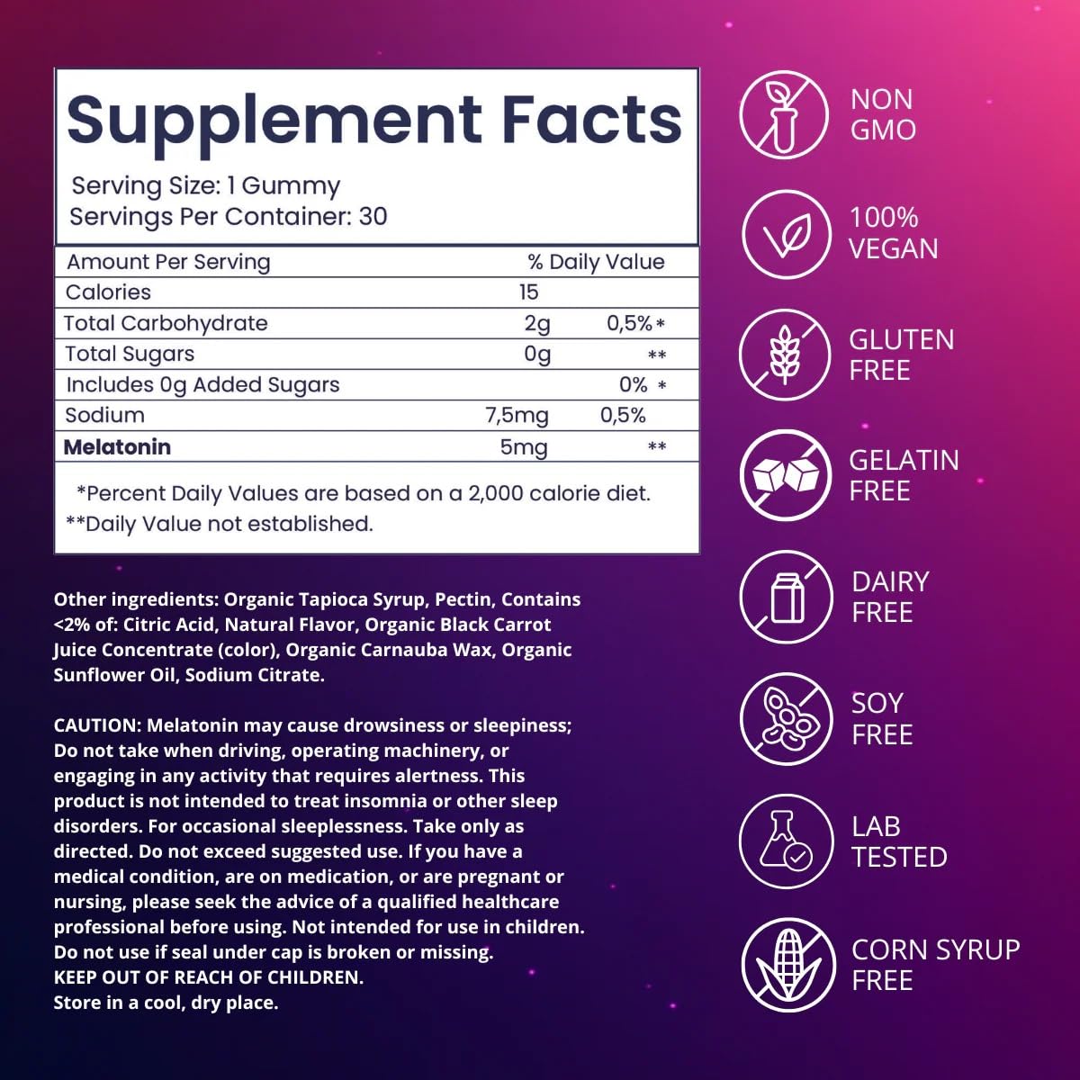 riev Extra Sleep Gummies dark red packaging side view