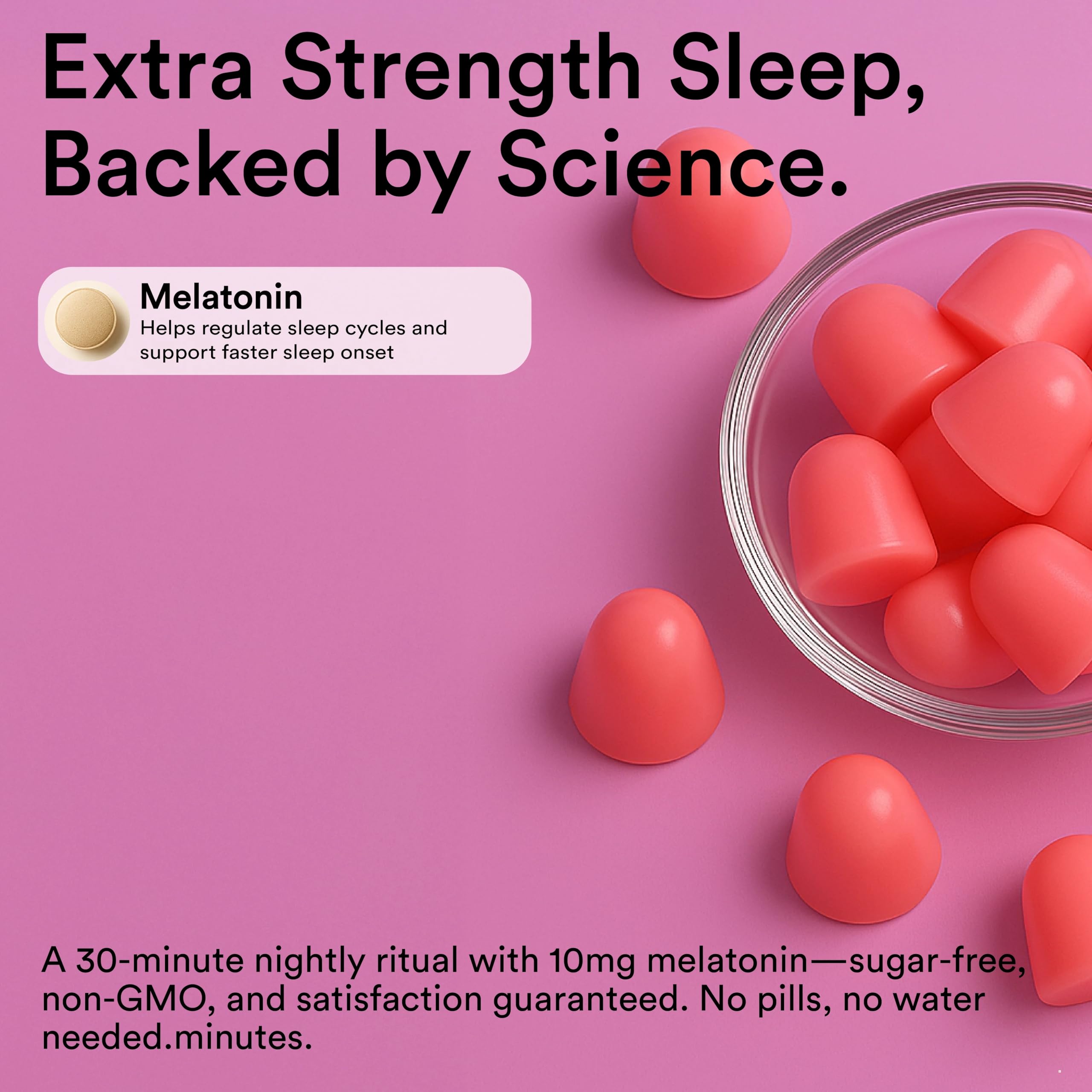 riev Extra Sleep Gummies ingredients list on packaging