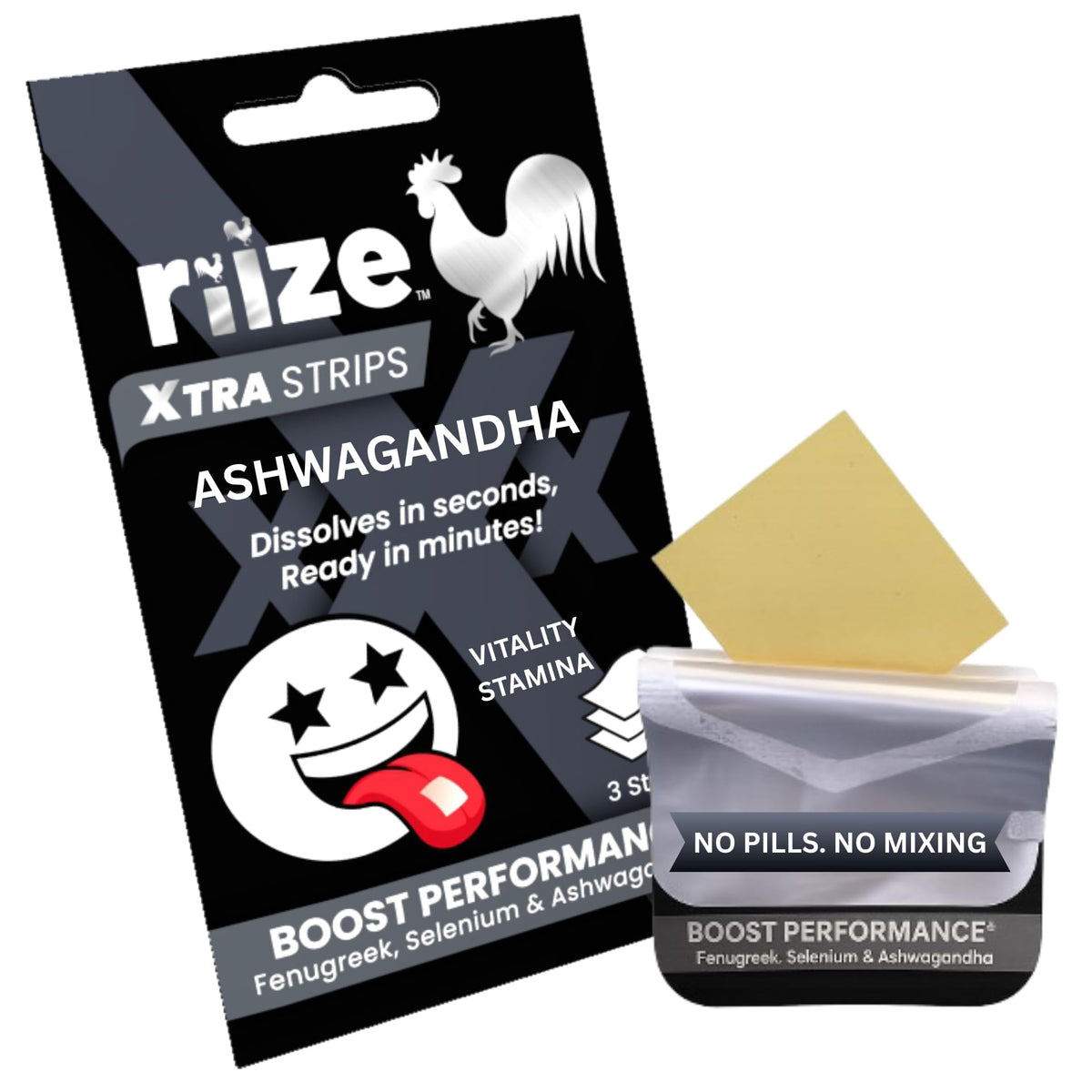 Riize Ashwagandha Oral Strips packaging front view