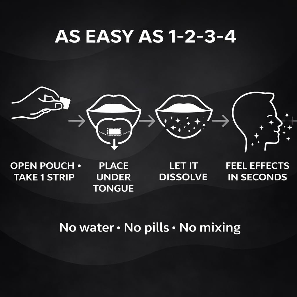 Riize Ashwagandha Oral Strips showing individual strips