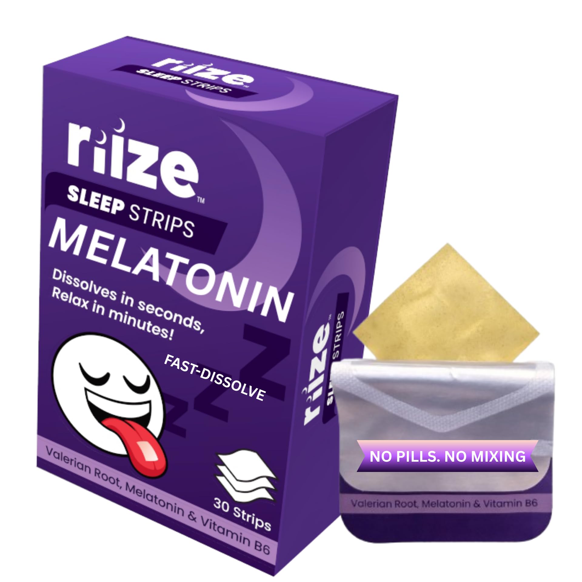 Riize Sleep Strips 30 count pack front view