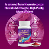 RimTuku Astaxanthin Supplement 35mg capsules on a wooden table