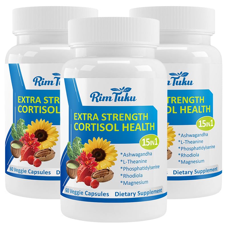 RimTuku Cortisol Supplements 180 Capsules front view