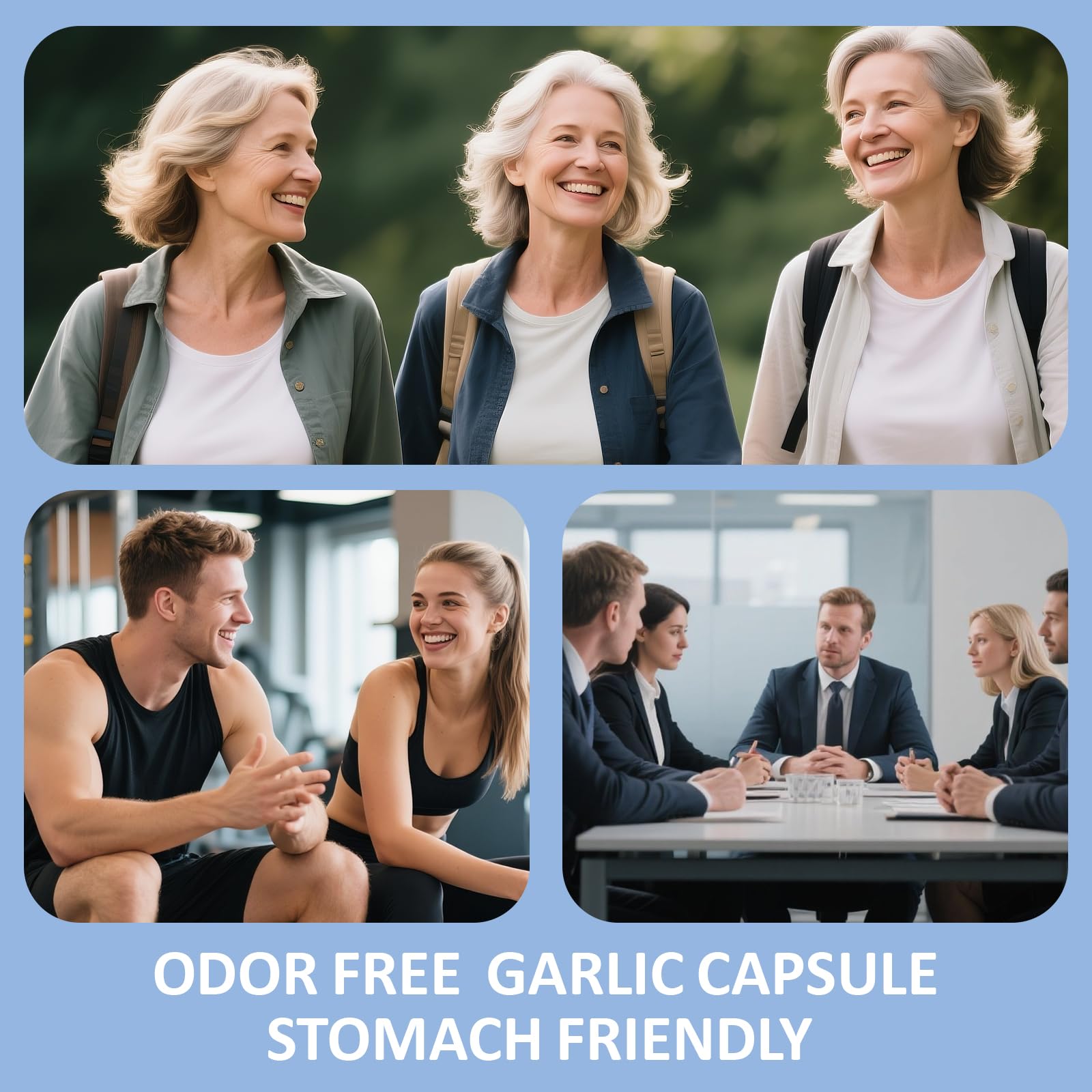 RimTuku Garlic Supplement 9000mg capsules on a wooden table