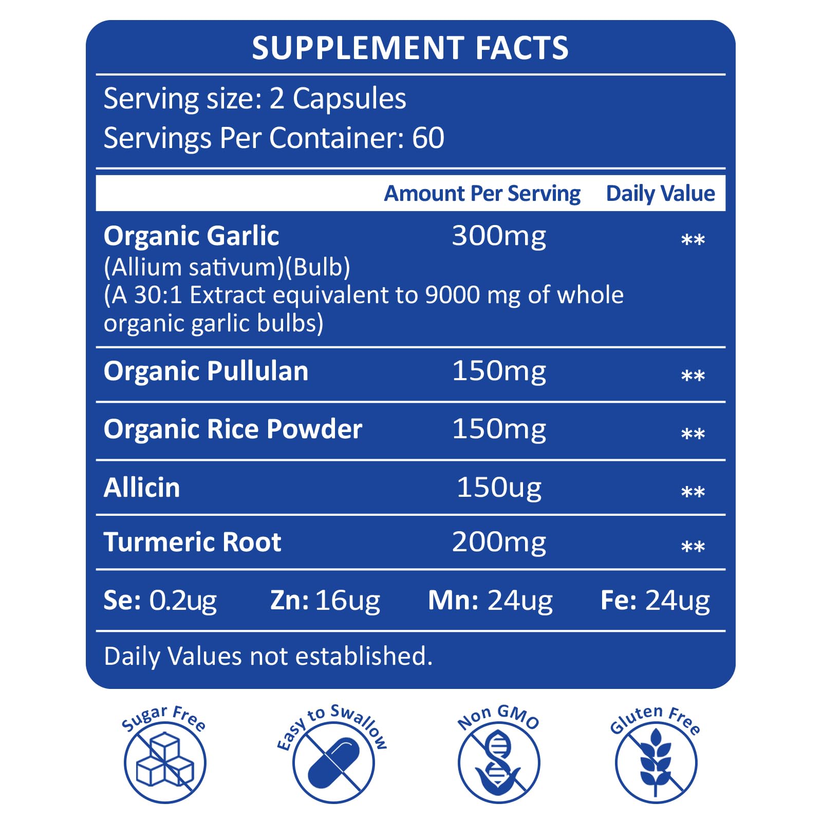 RimTuku Garlic Supplement 9000mg capsules with a measuring spoon