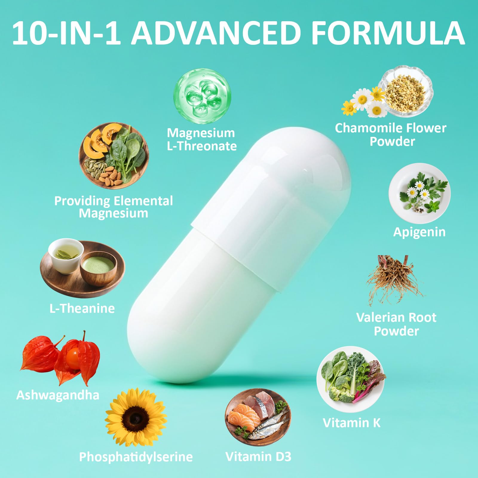 RimTuku Magnesium L-Threonate supplement with measuring spoon
