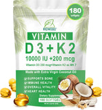 RIOWEGO Vitamin D3 K2 Softgels 180 count front view