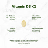 RIOWEGO Vitamin D3 K2 Softgels with coconut oil