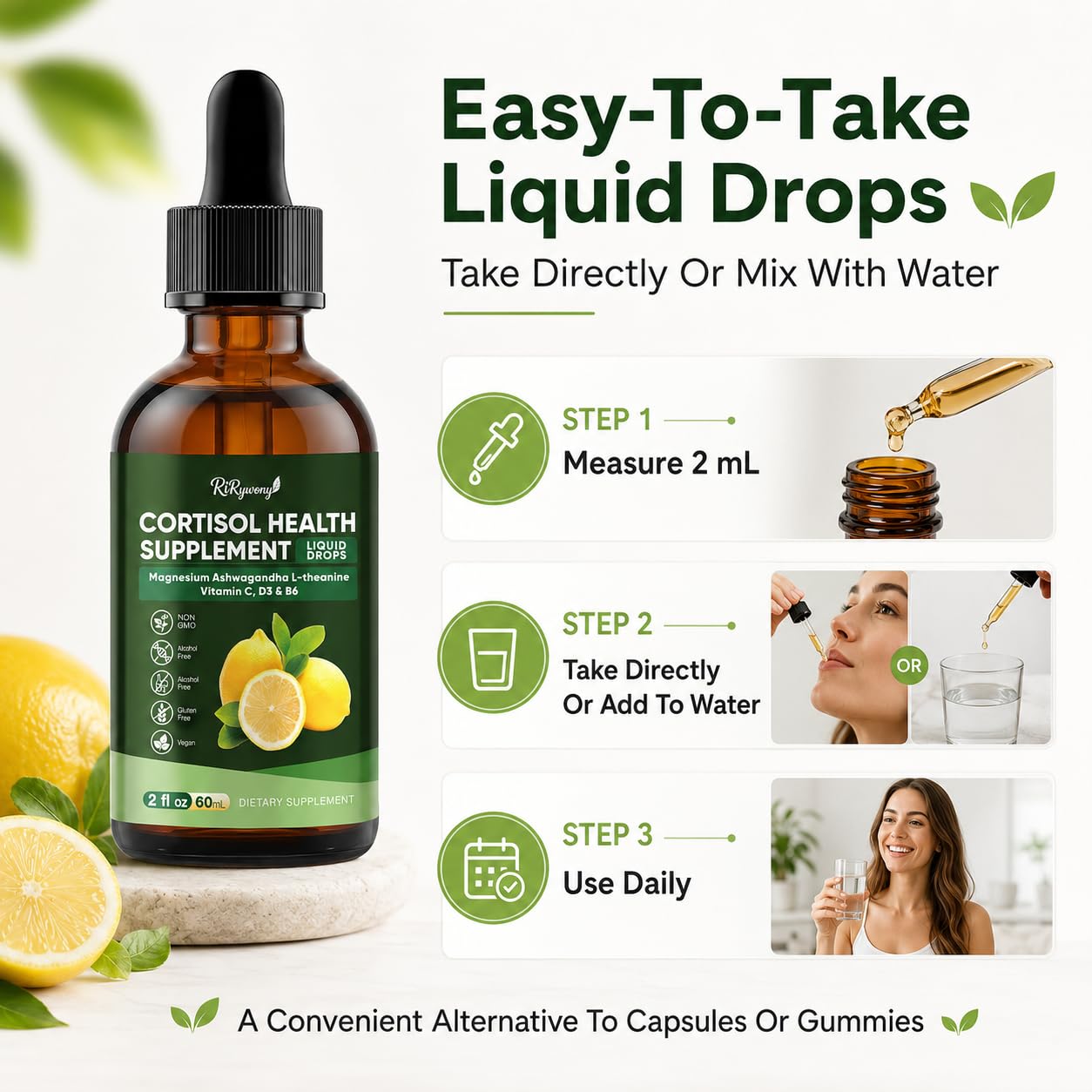 RiRywony Cortisol Supplements drops being measured