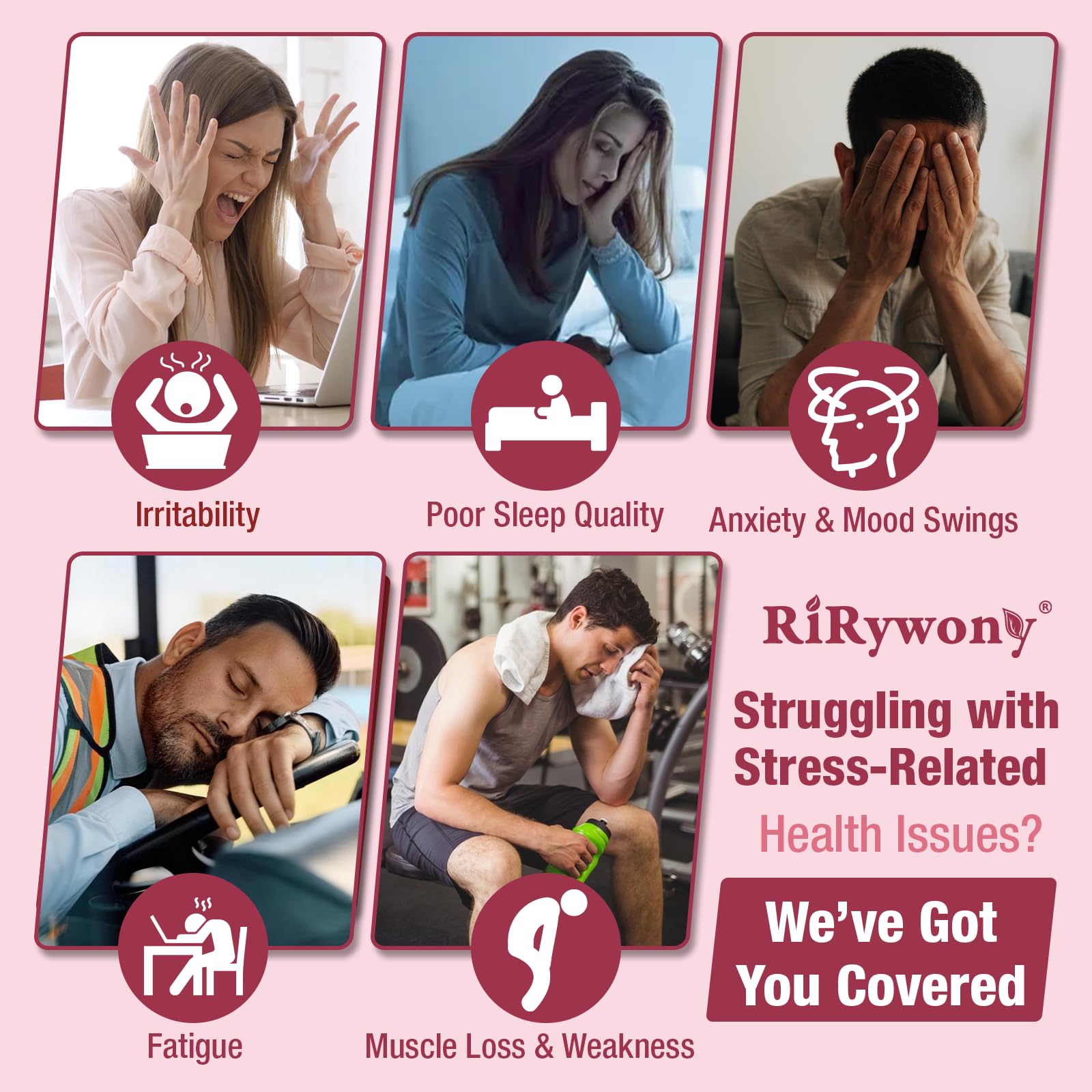 RiRywony Cortisol Wellness Formula with a measuring spoon