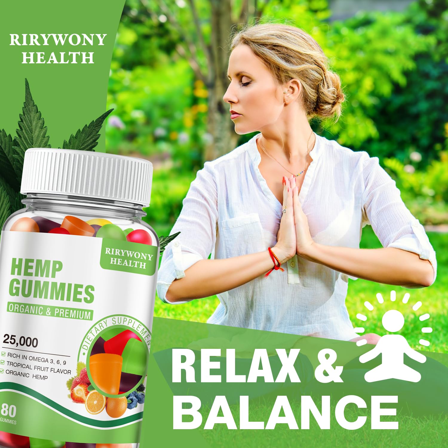RiRywony Health Hemp Gummies Omega 3-6-9 nutrition label