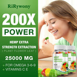 RiRywony Health Hemp Gummies side view showing nutritional information