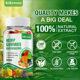 RiRywony Health Hemp Gummies with a measuring spoon