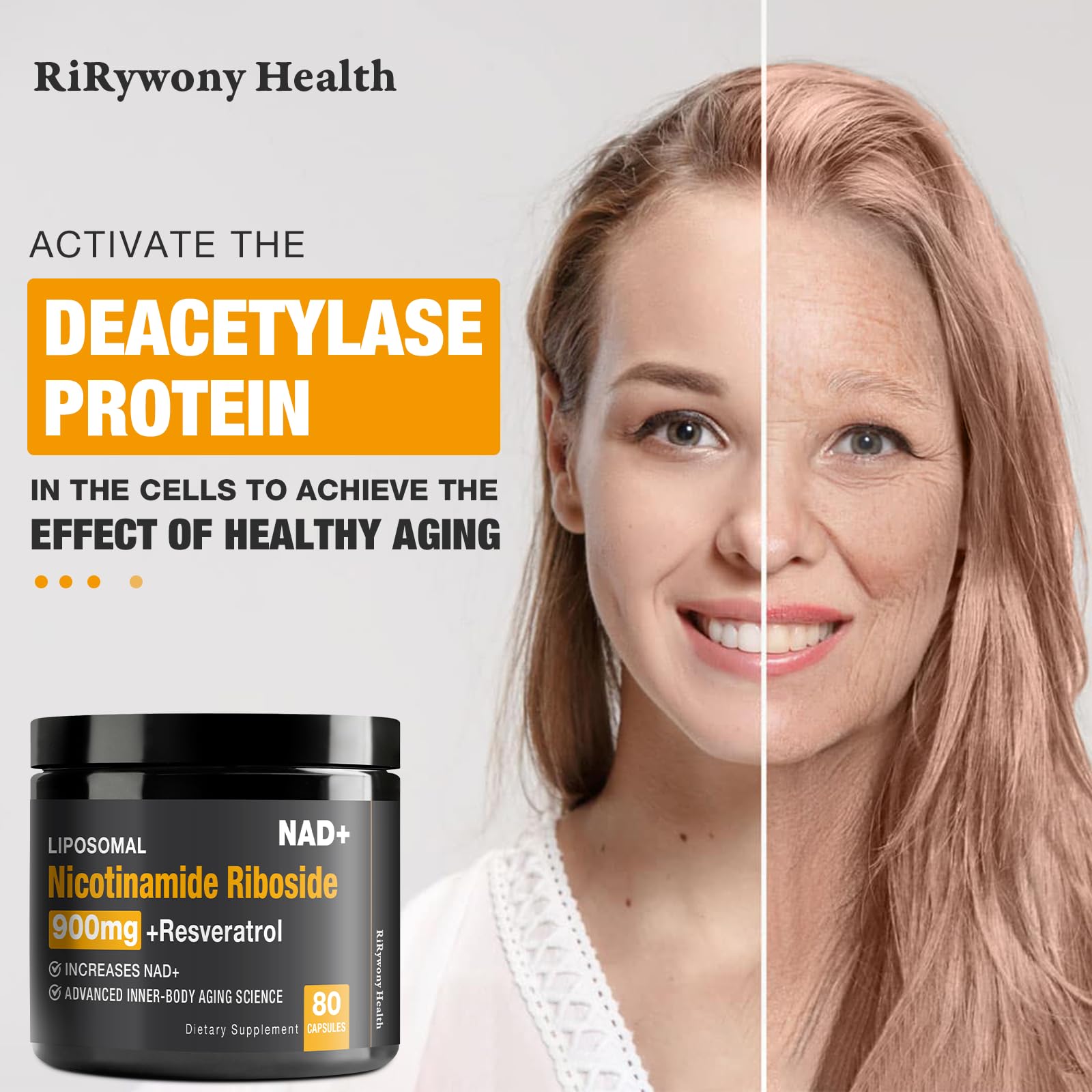 RiRywony Health Resveratrol 900mg NAD+ Supplement packaging