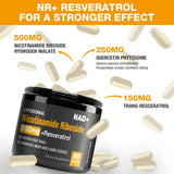 RiRywony Health Resveratrol 900mg NAD+ Supplement side view
