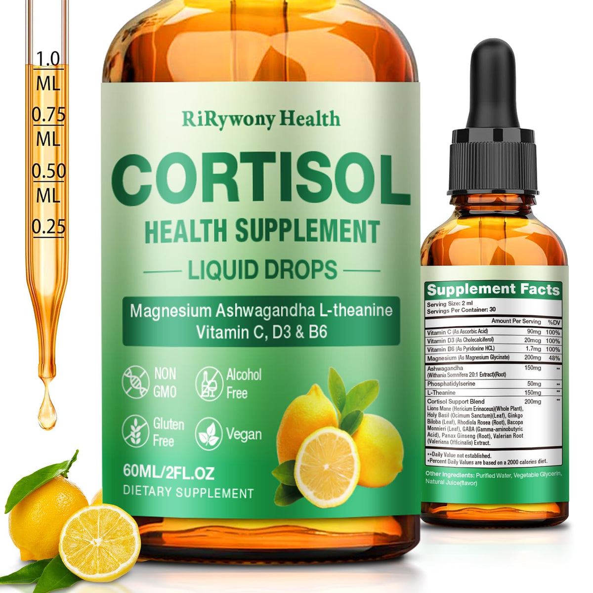 RiRywony Health Sleep Supplement Liquid Drops 60ml front view