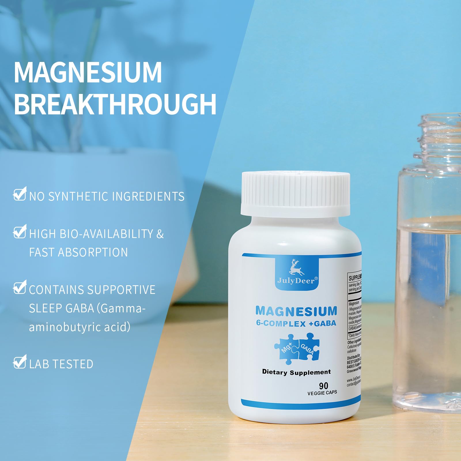 Risabou Magnesium Complex 350mg supplement in a lifestyle setting