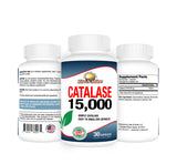 Rise-N-Shine Catalase 15,000 supplement capsules close-up