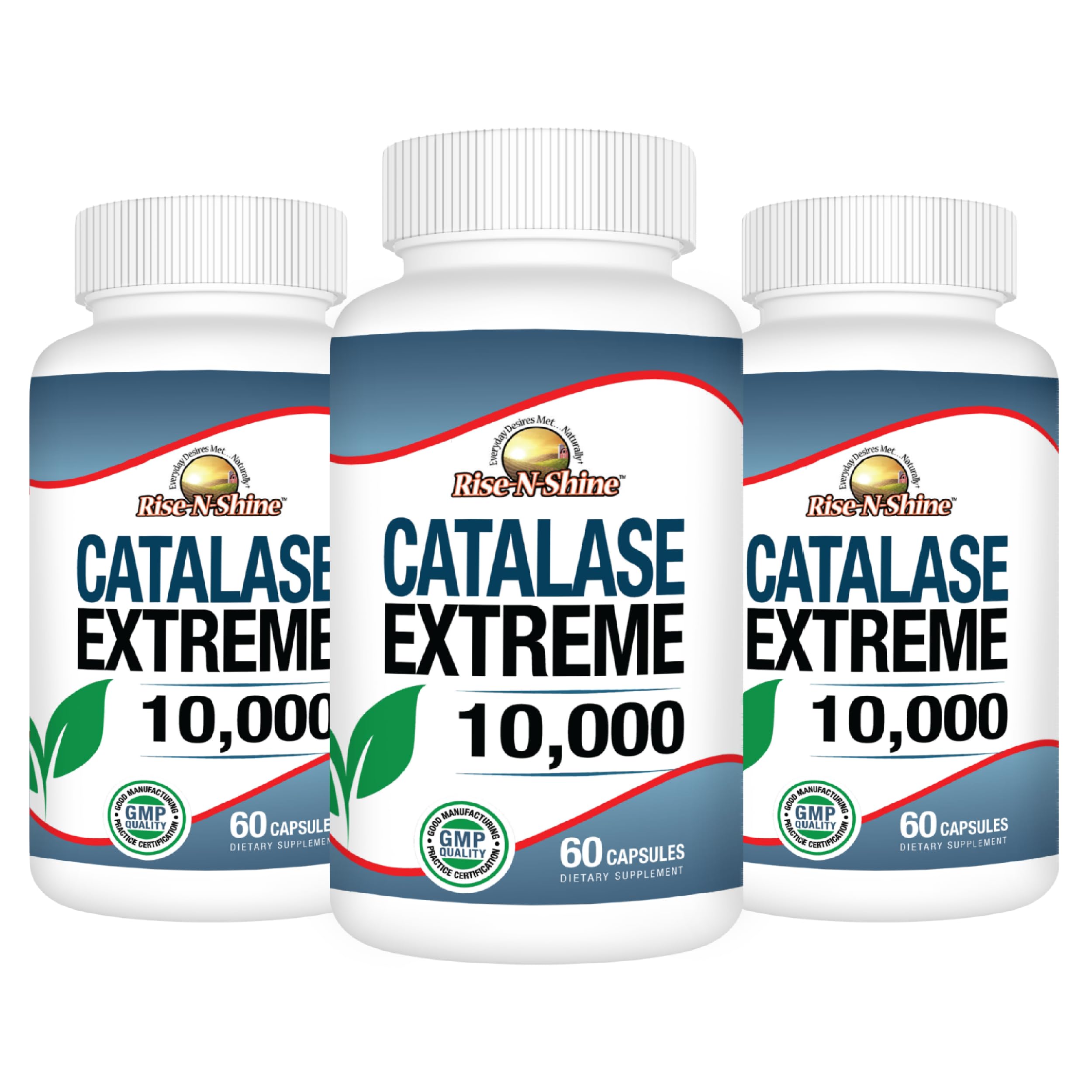 Rise-N-Shine Catalase Extreme 10,000 supplement front view
