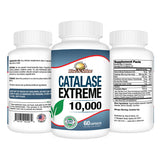 Rise-N-Shine Catalase Extreme 10,000 supplement side view showing capsule details