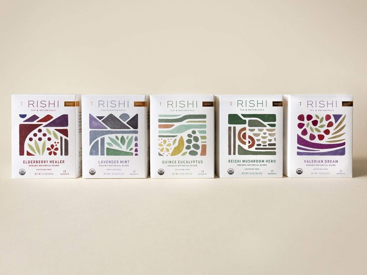 Rishi Tea Chamomile Herbal Supplement close-up of contents