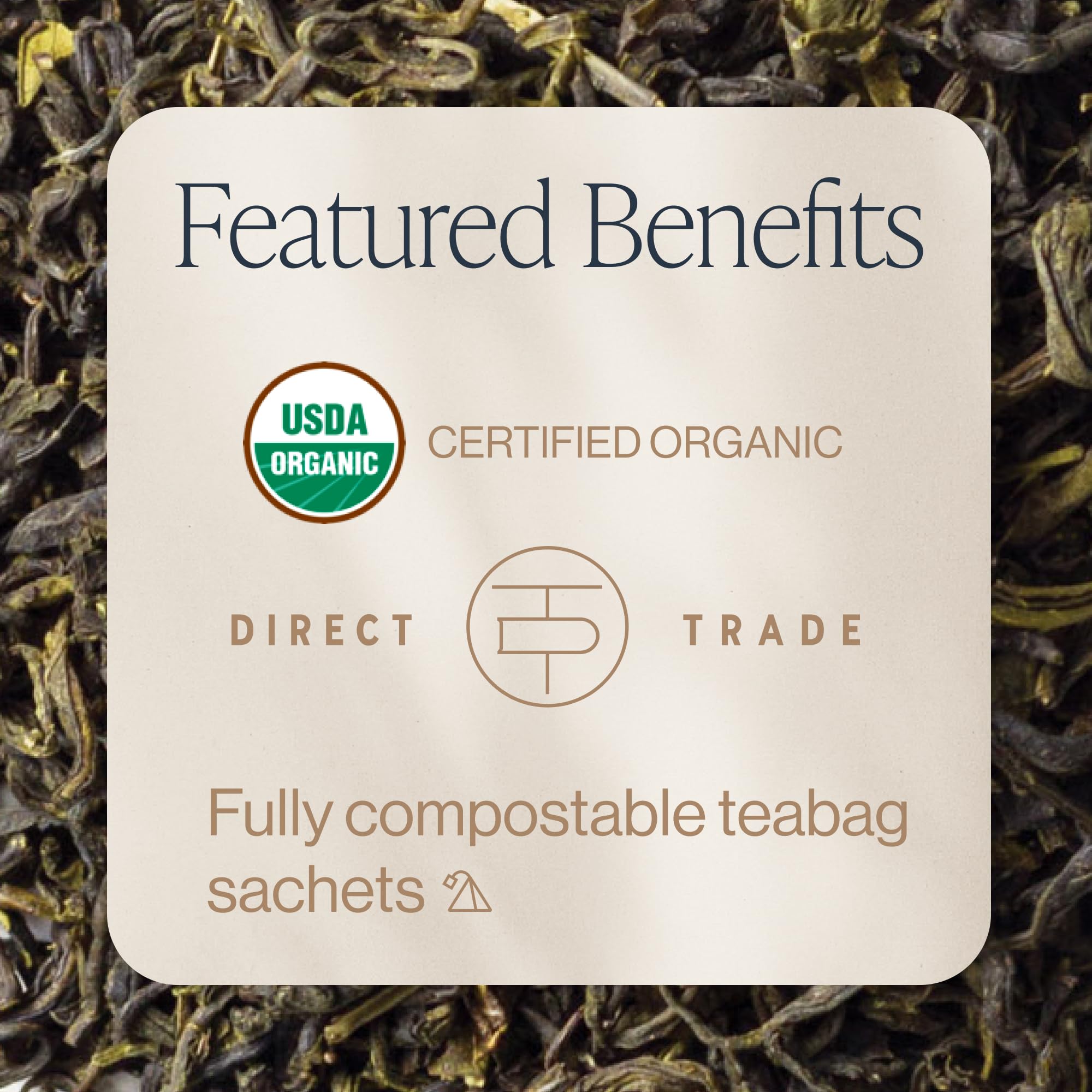 Rishi Tea Jasmine Green Tea sachets inside package