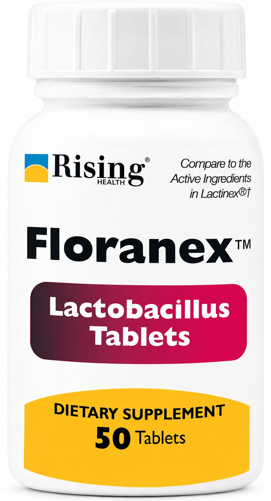 Rising Floranex Probiotic Dietary Supplement Tablets front view