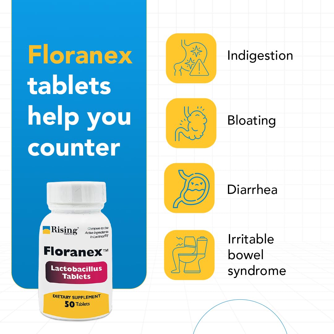 Rising Floranex Probiotic Tablets close-up of ingredients
