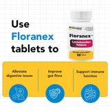 Rising Floranex Probiotic Tablets on a wooden table