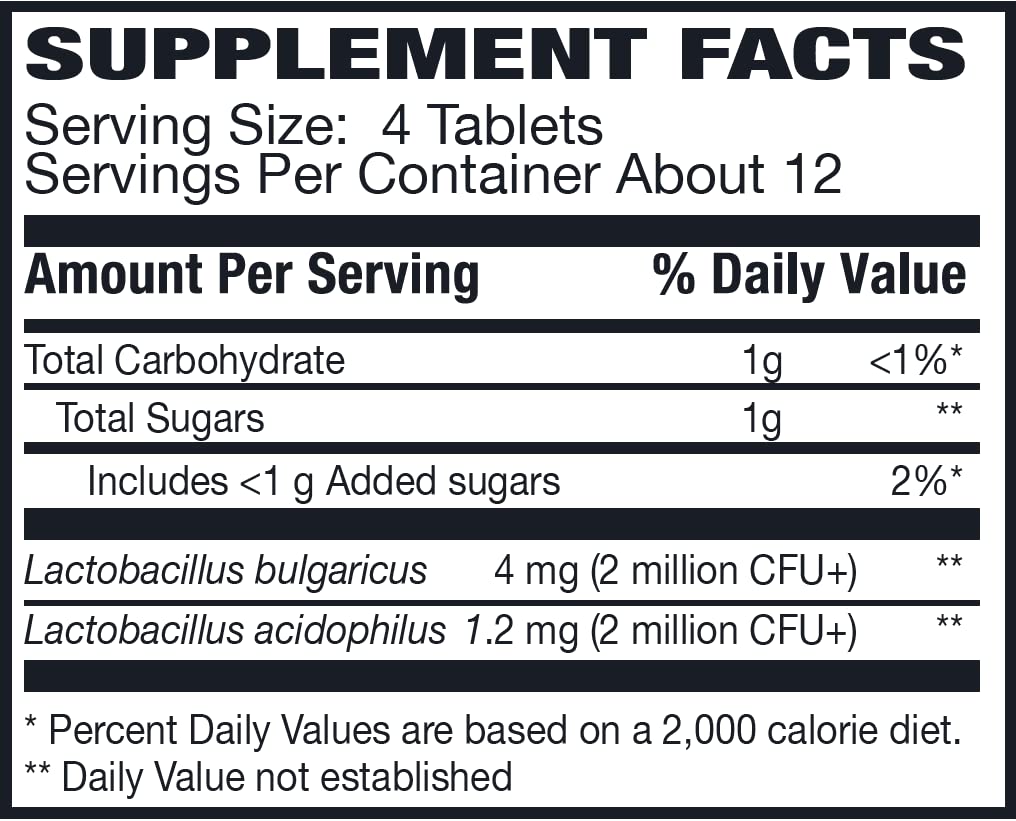 Rising Floranex Probiotic Tablets packaging side view